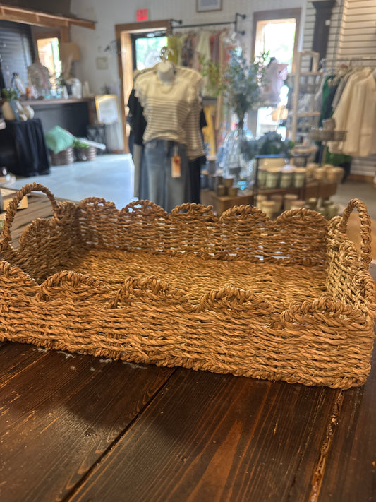 Scallop Woven Basket