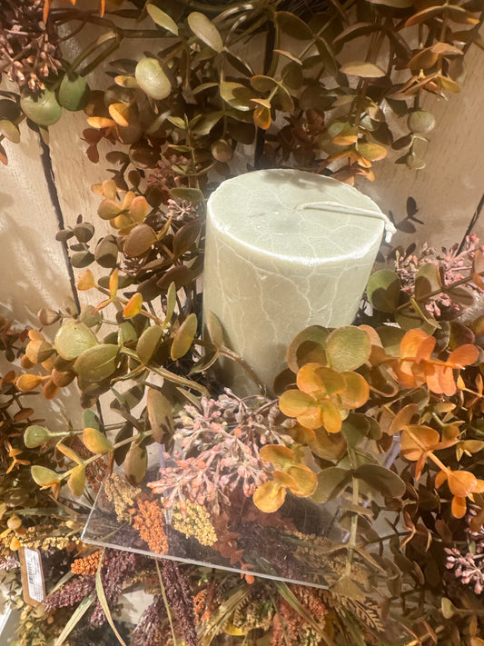 3” Fall Mix Euc Wreath