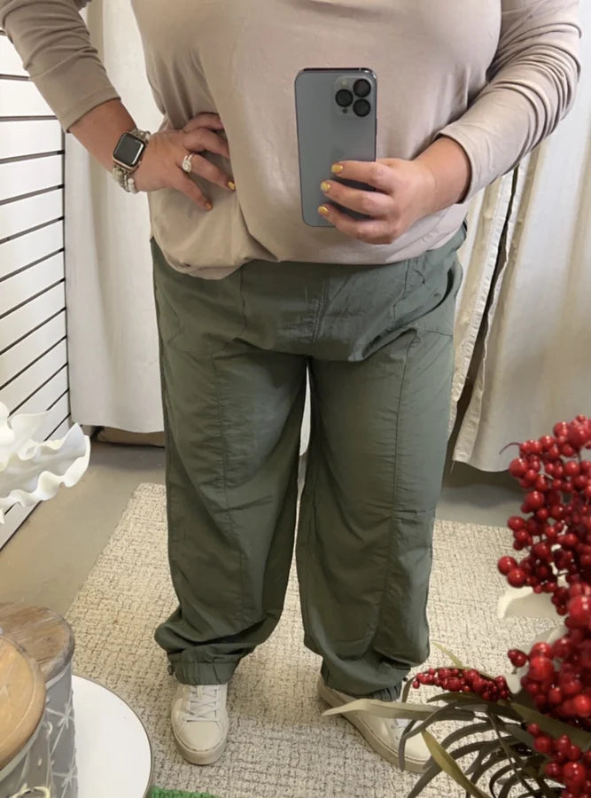 Olive Cargo Pants Plus