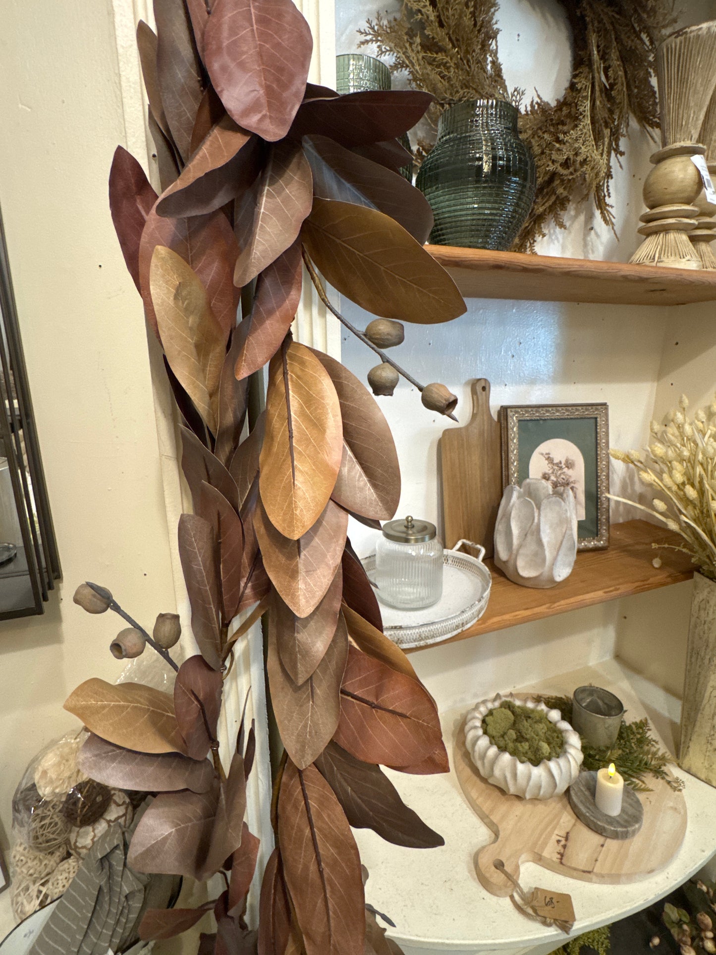 Brown Magnolia Garland