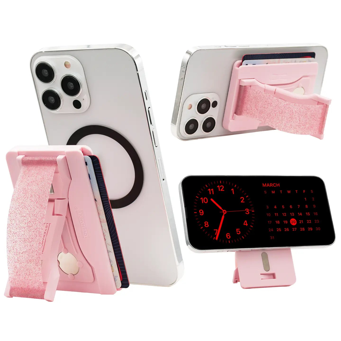 Pink Magnetic Phone Wallet for MagSafe