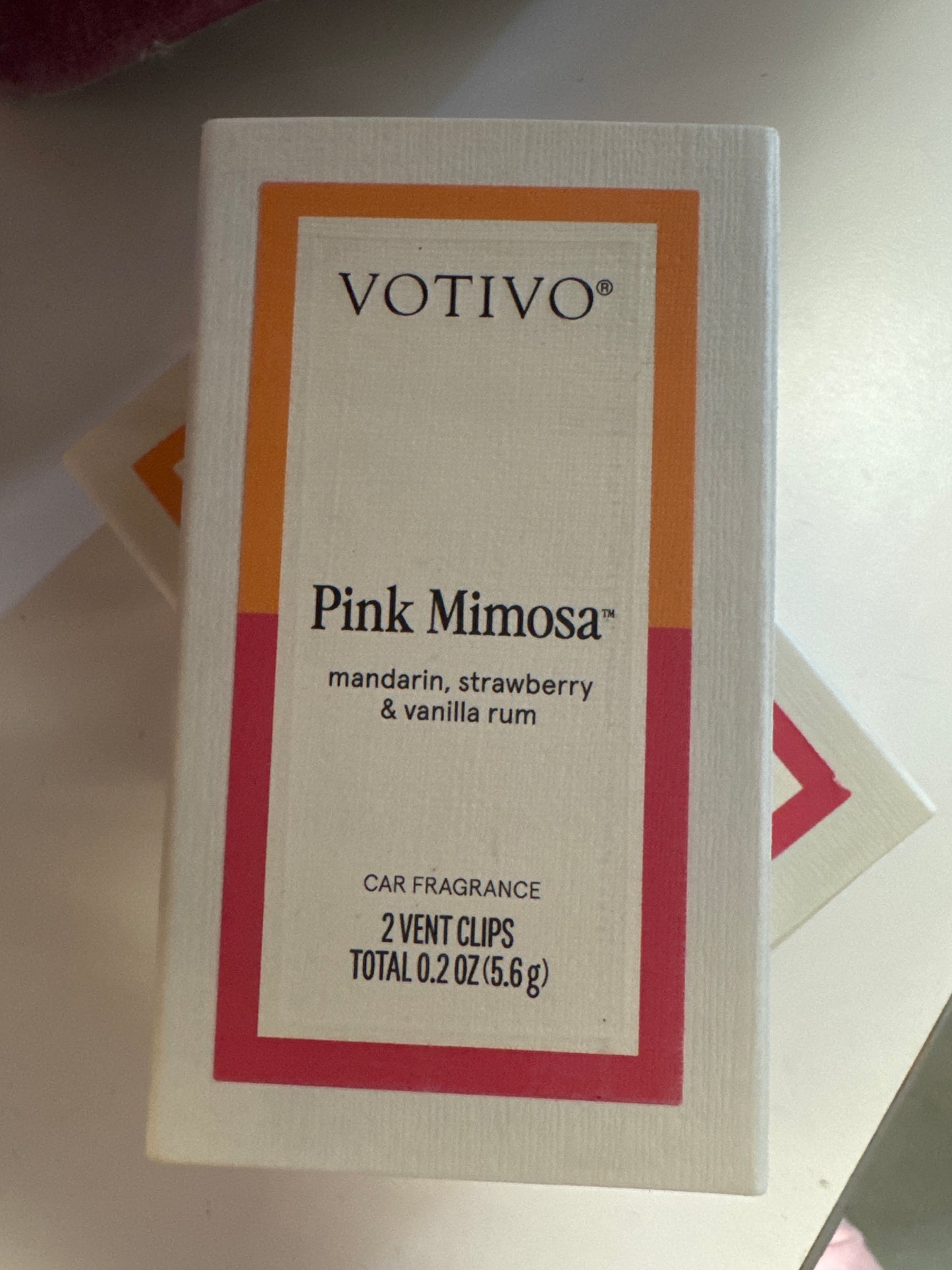 Votivo Pink Mimosa Car Fregrance