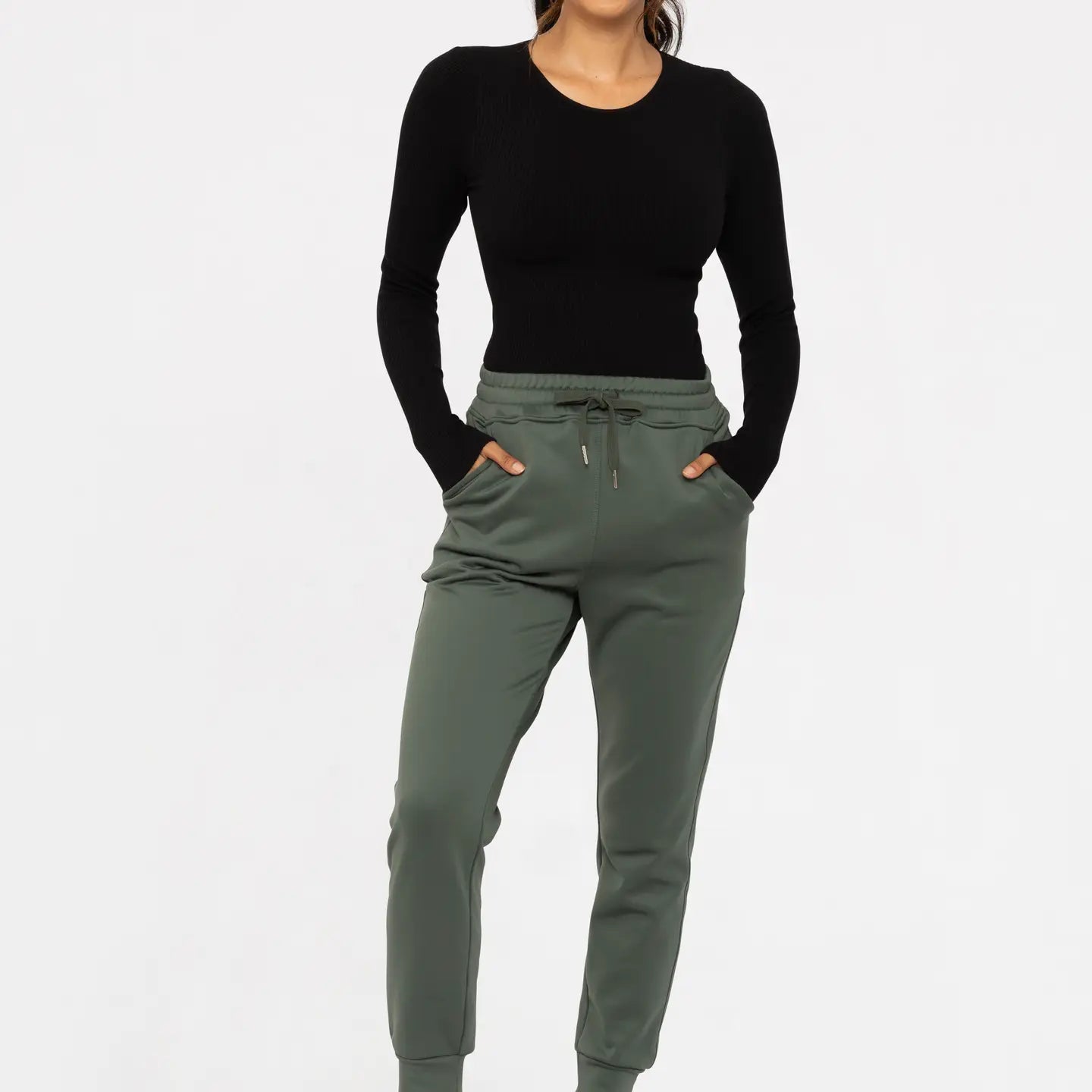 Elevated Fleece Lined Joggers Deep Forest