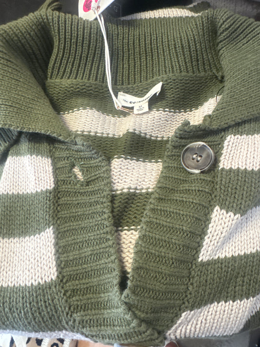 Green/Taupe Stripe