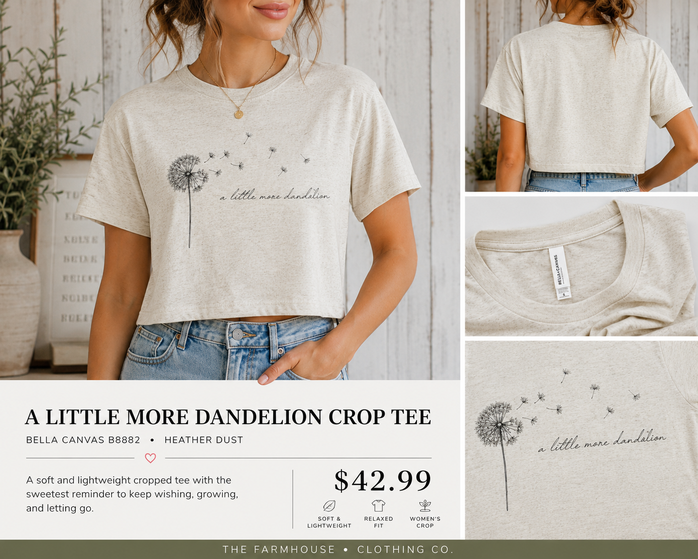 Dandelion Ella Crop Tee