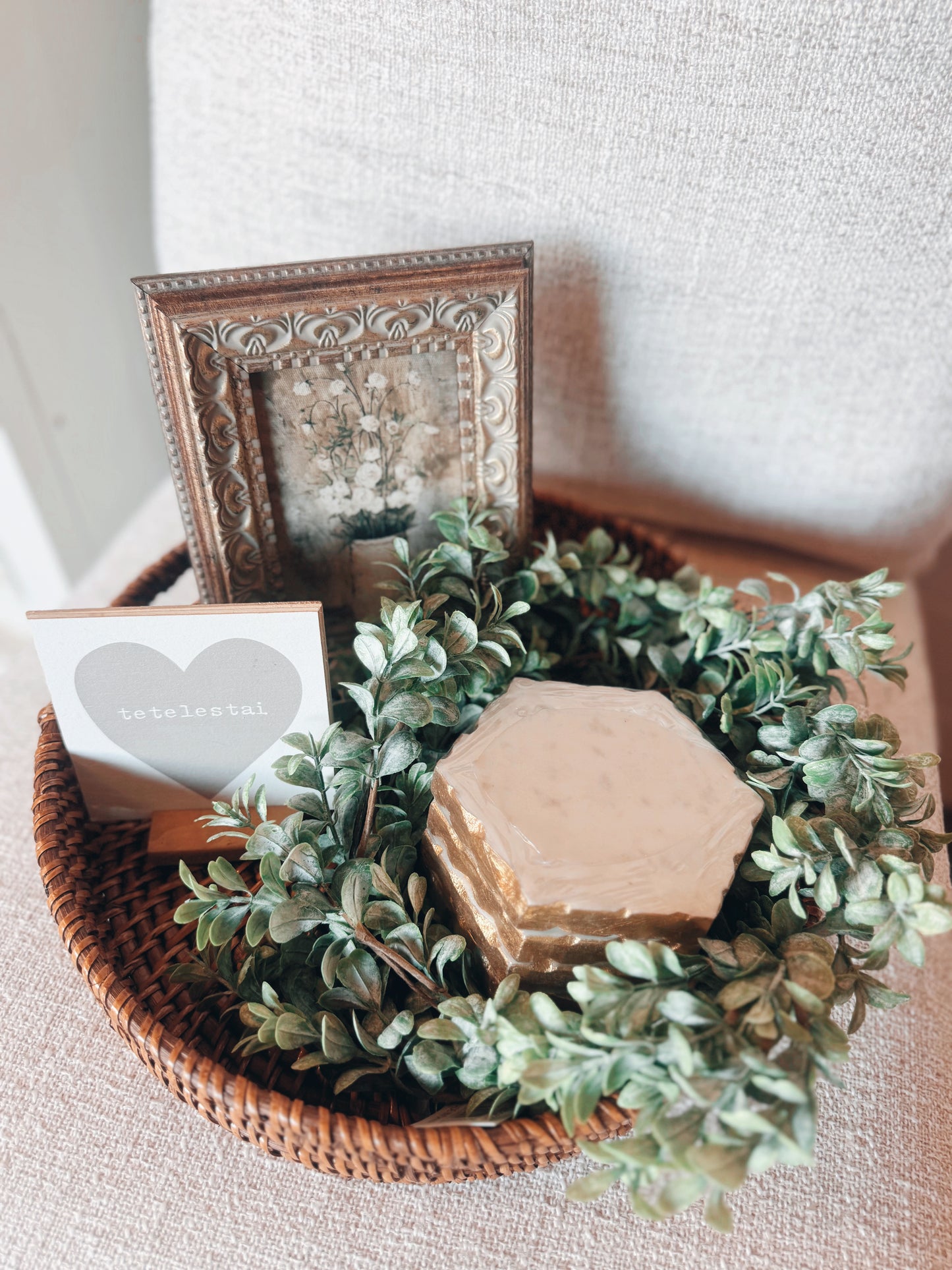 Euc Leaf Candle Ring