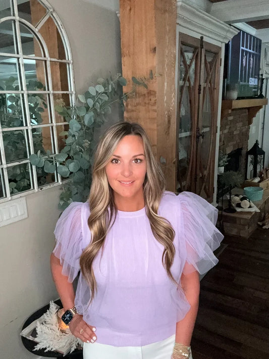 Lavender Tulle Top