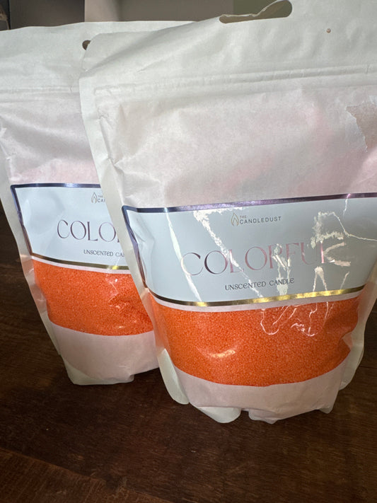 Orange Unscented Candle Beads