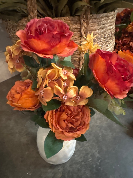 Mixed orange red flower stem