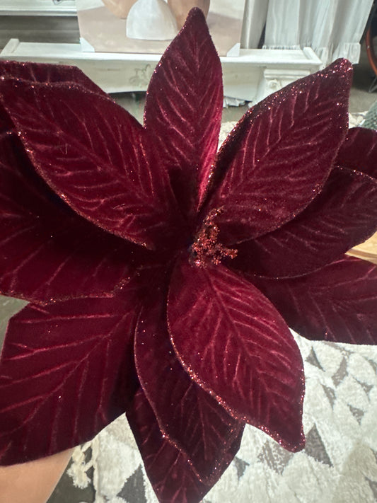 Maroon Poinsettia Stem