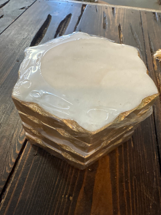 White Marble Coasters