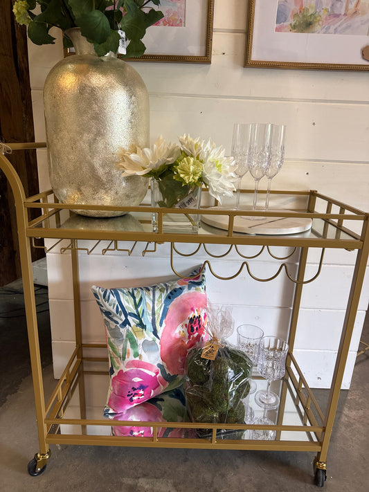 Gold Mirror Bar Cart