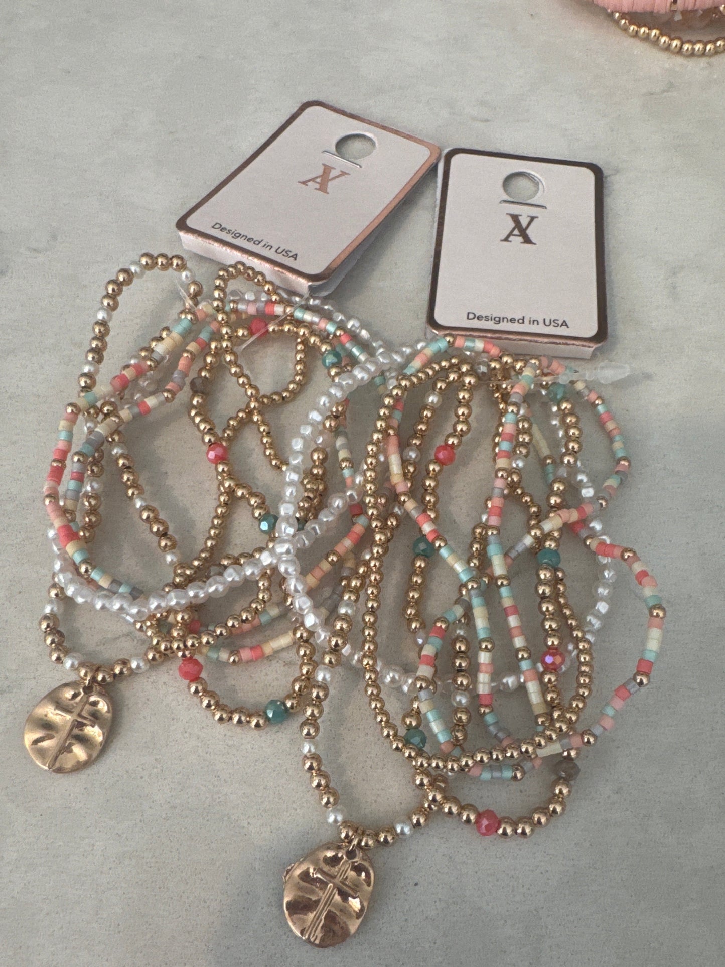 Multi Pastel w/Cross Set