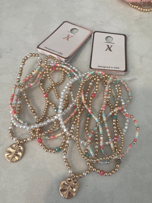 Multi Pastel w/Cross Set