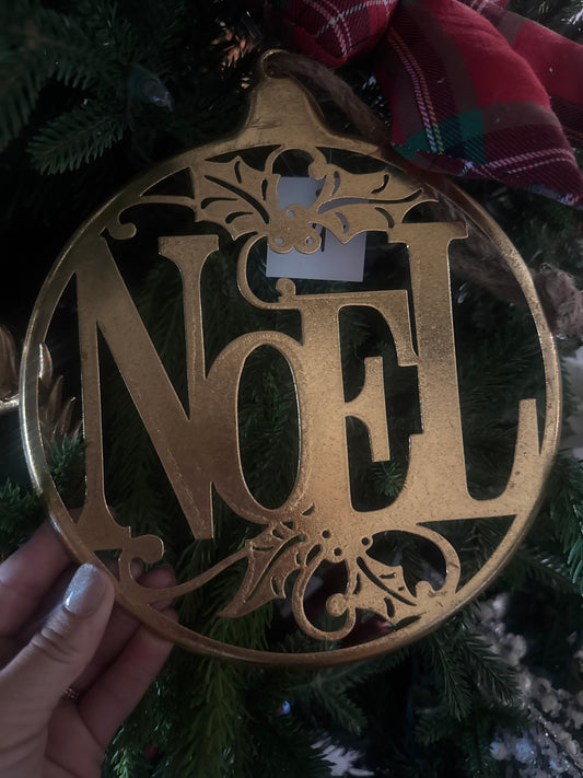 NOEL Shiny Metal Gold Orn