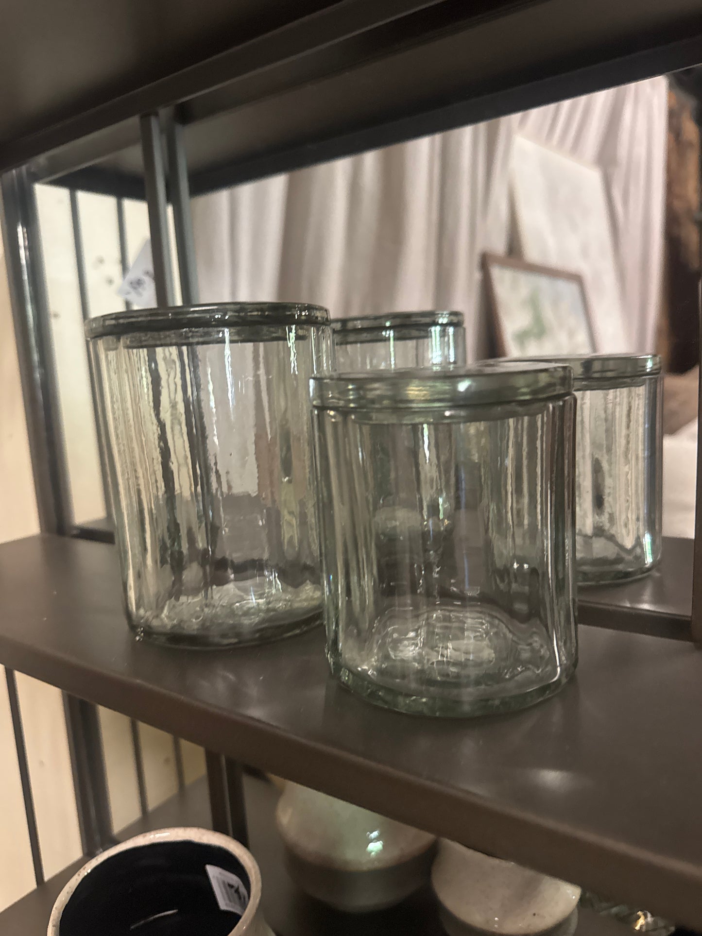 Green Glass Canisters