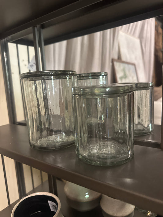 Green Glass Canisters