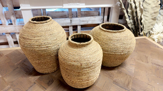 Woven Grass Vases