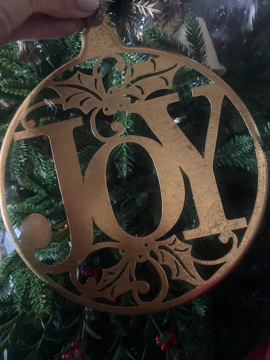 JOY Shiny Metal Gold Orn