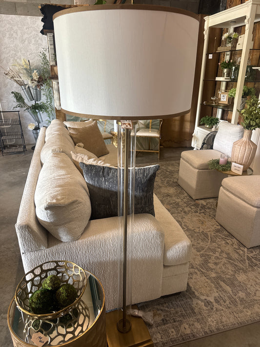 Tall Gold Glass Lamp