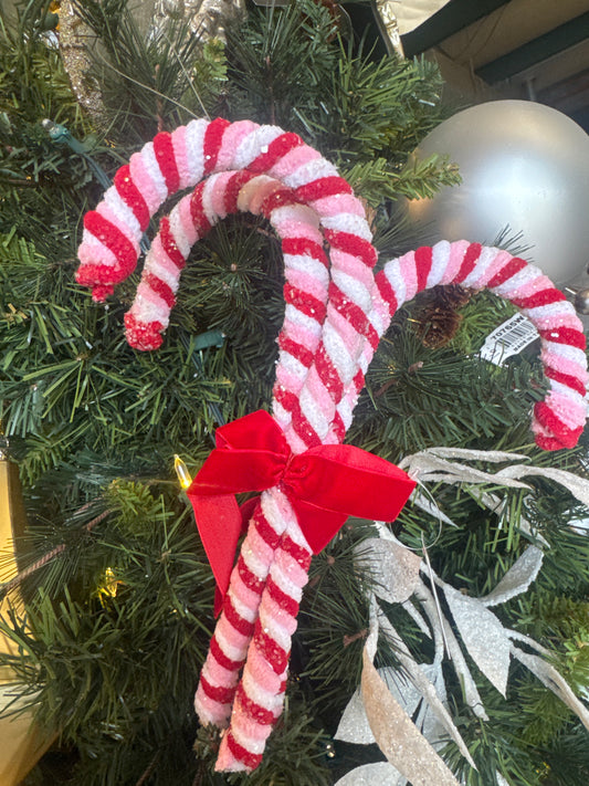 9" Peppermint Swirl Candy Cane Ornament
