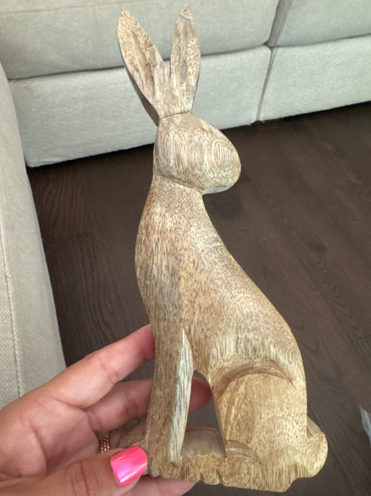 Carved Wooden Bunny