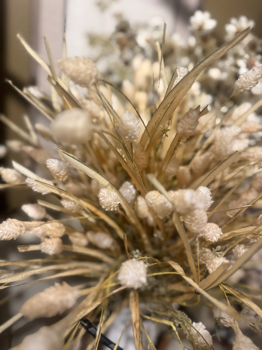 Cream Thistle & Grass Spray