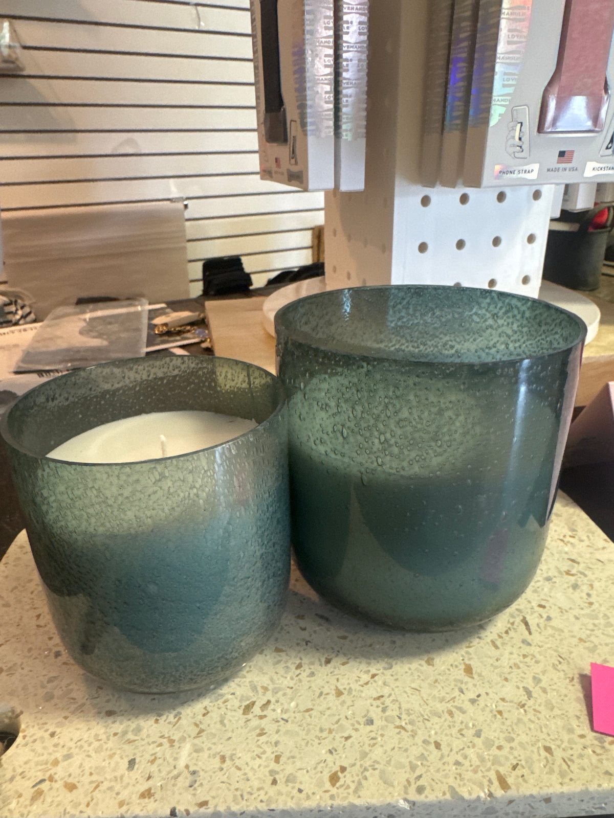 Colored Glass Candle