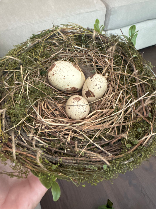Large Nest w/ Feathers