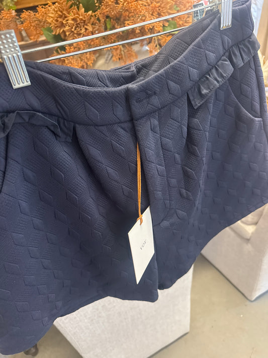 Navy Quilted Shorts