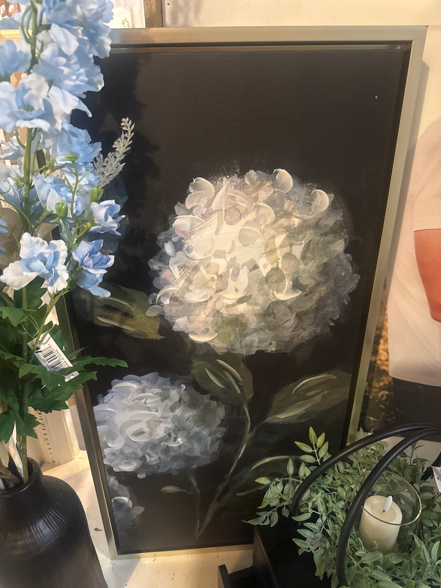 Black And Blue Hydrangea Art