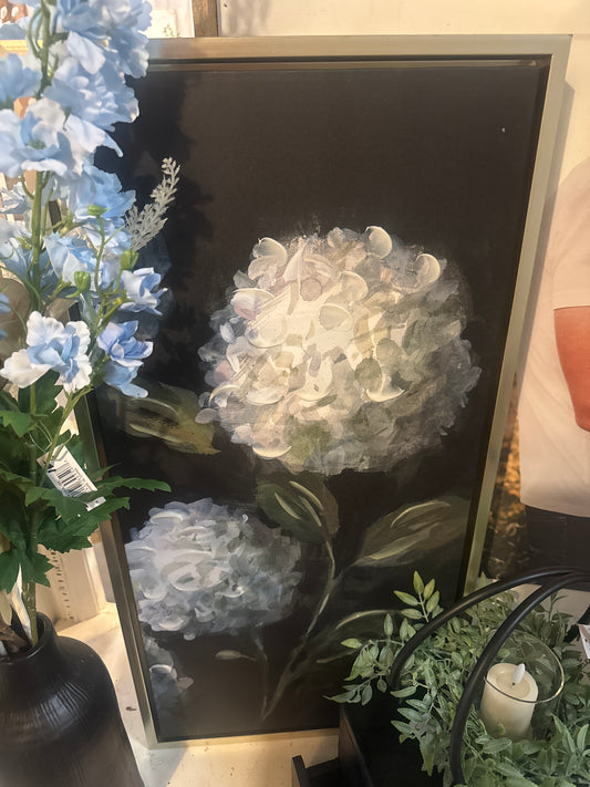 Black And Blue Hydrangea Art