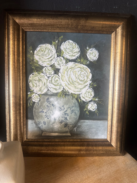 Framed Potted Flower