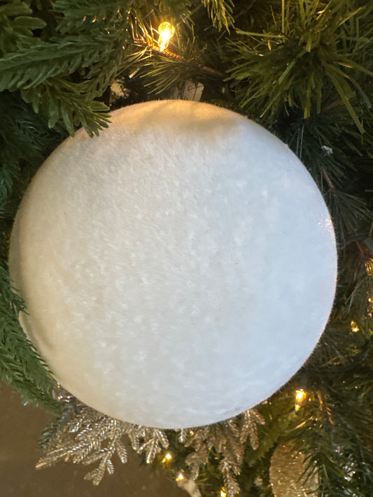 XL White Fuzz Orn