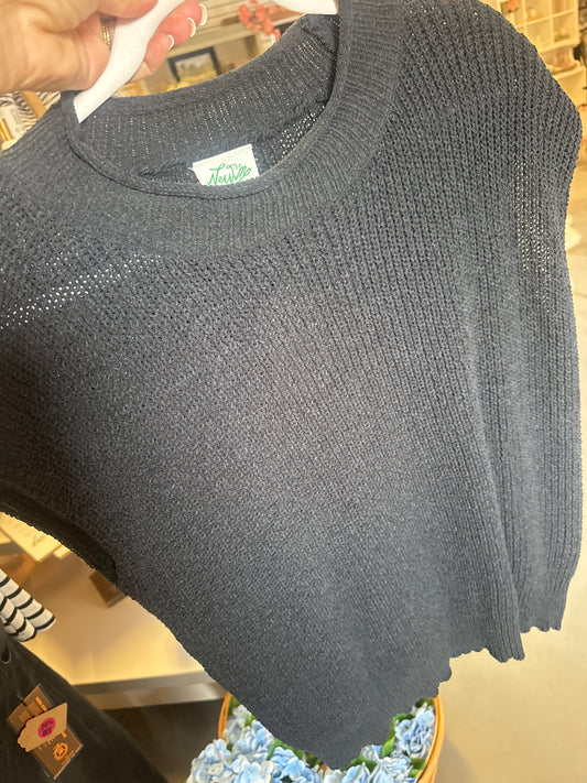 Black Knit Top