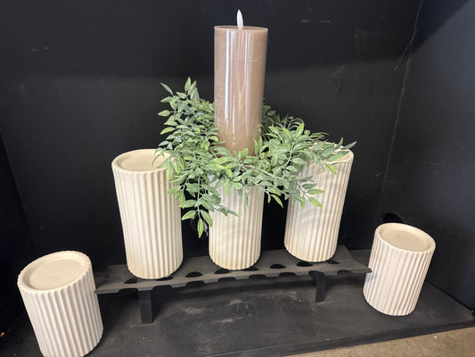 Cream Ceramic Candle Holders