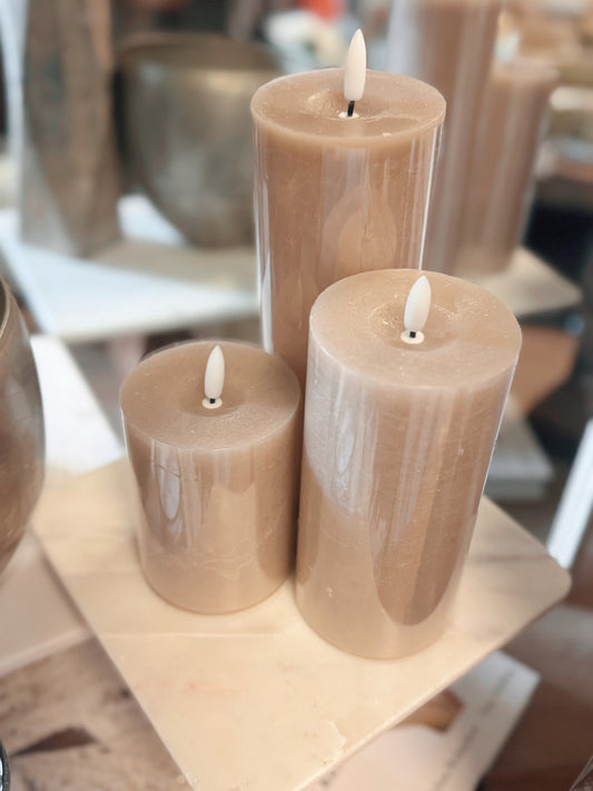 Taupe On/Off Touch Candles