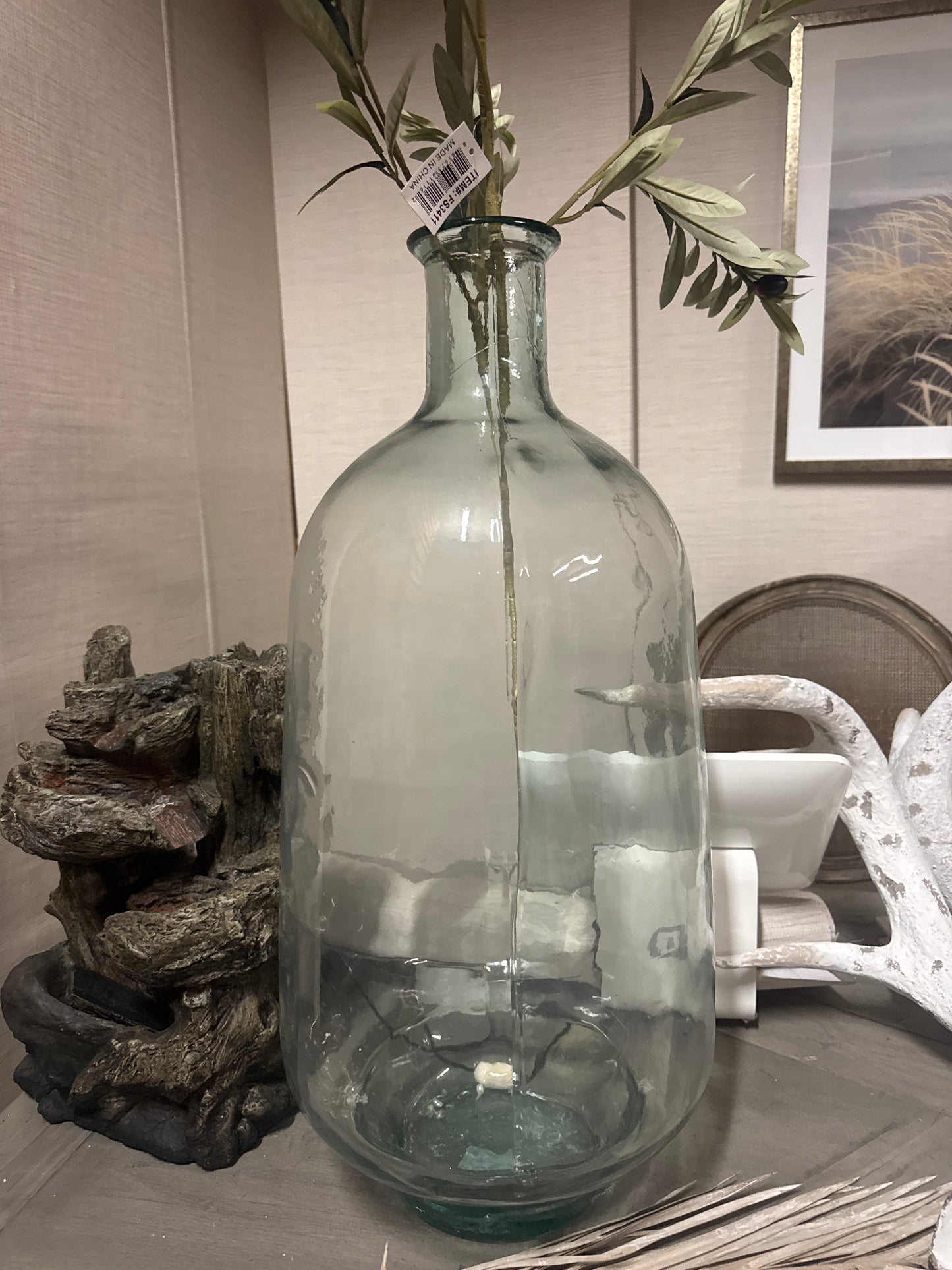 XL Blue Glass Vase