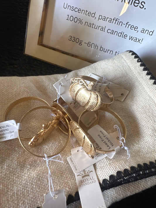 Pumpkin Gold Napkin Rings