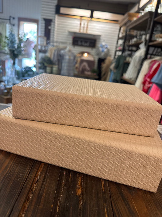 Woven Leather Boxes