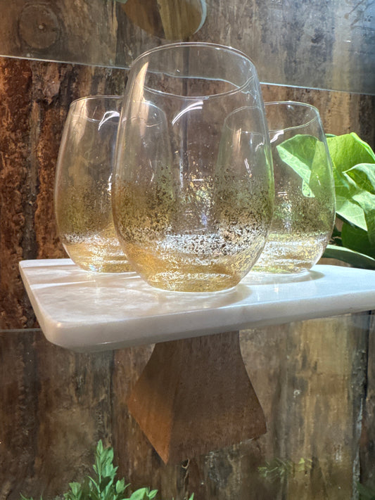 Gold Speckled Wine Glasses