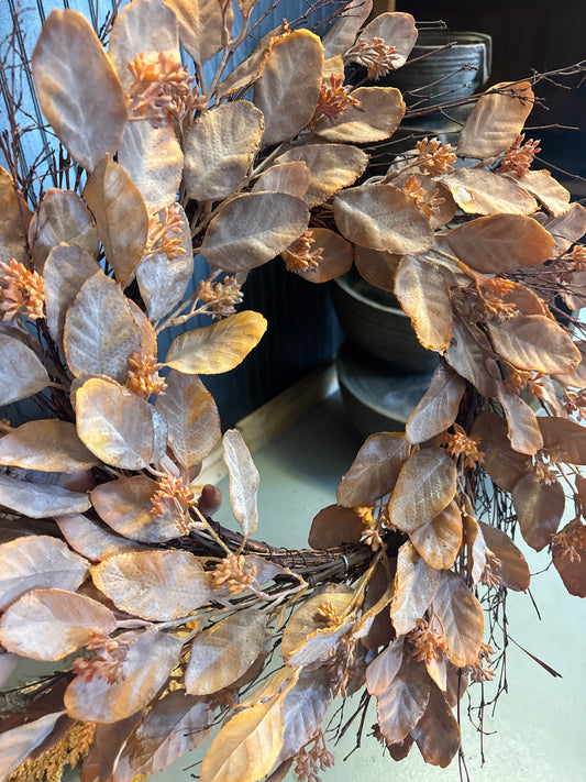 Orange Leaf Wreath