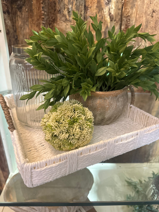 White Wicker Tray