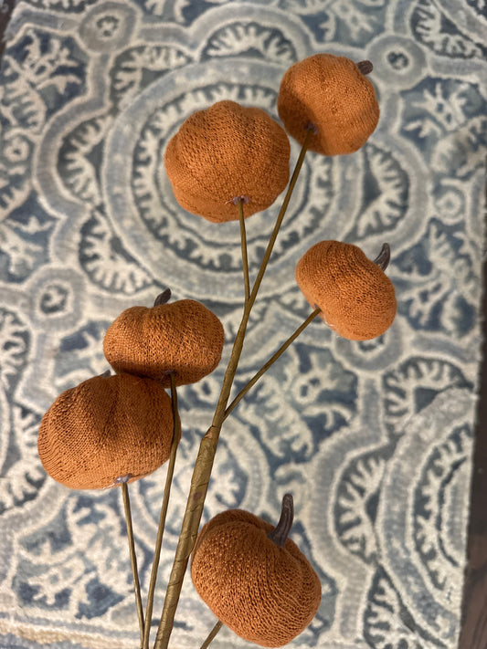Brown Knit Pumpkin Stem