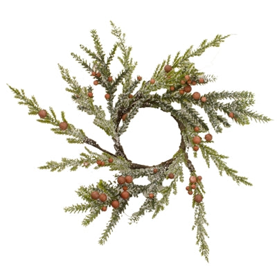 Red Berry Fir Candle Ring 2.5"