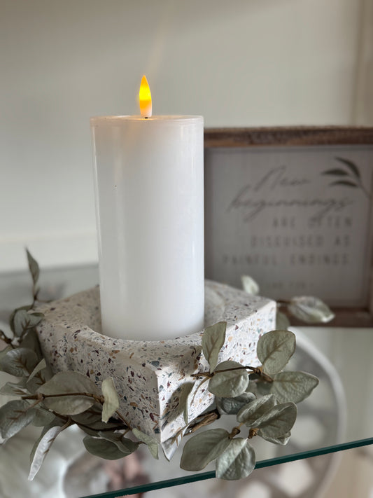 Light Green Eucalyptus Candle Ring