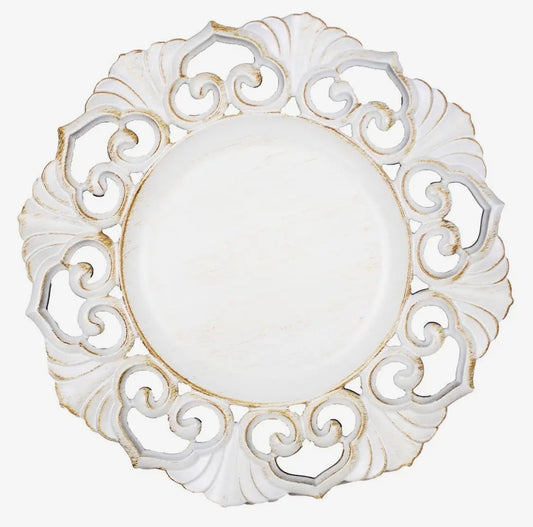 Antique White Charger