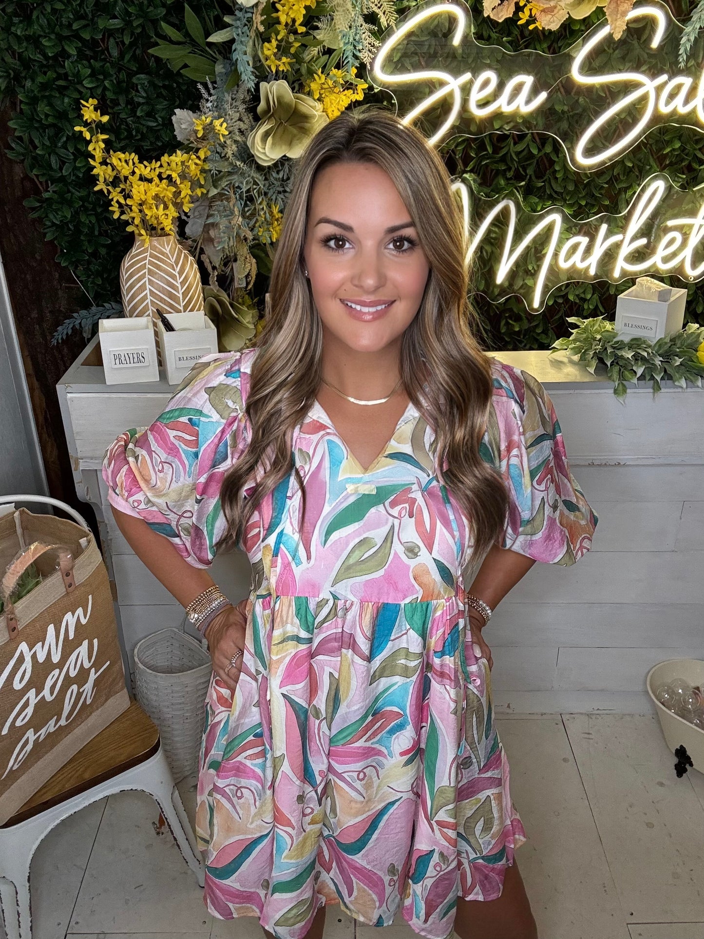 Pink Mix Babydoll Dress