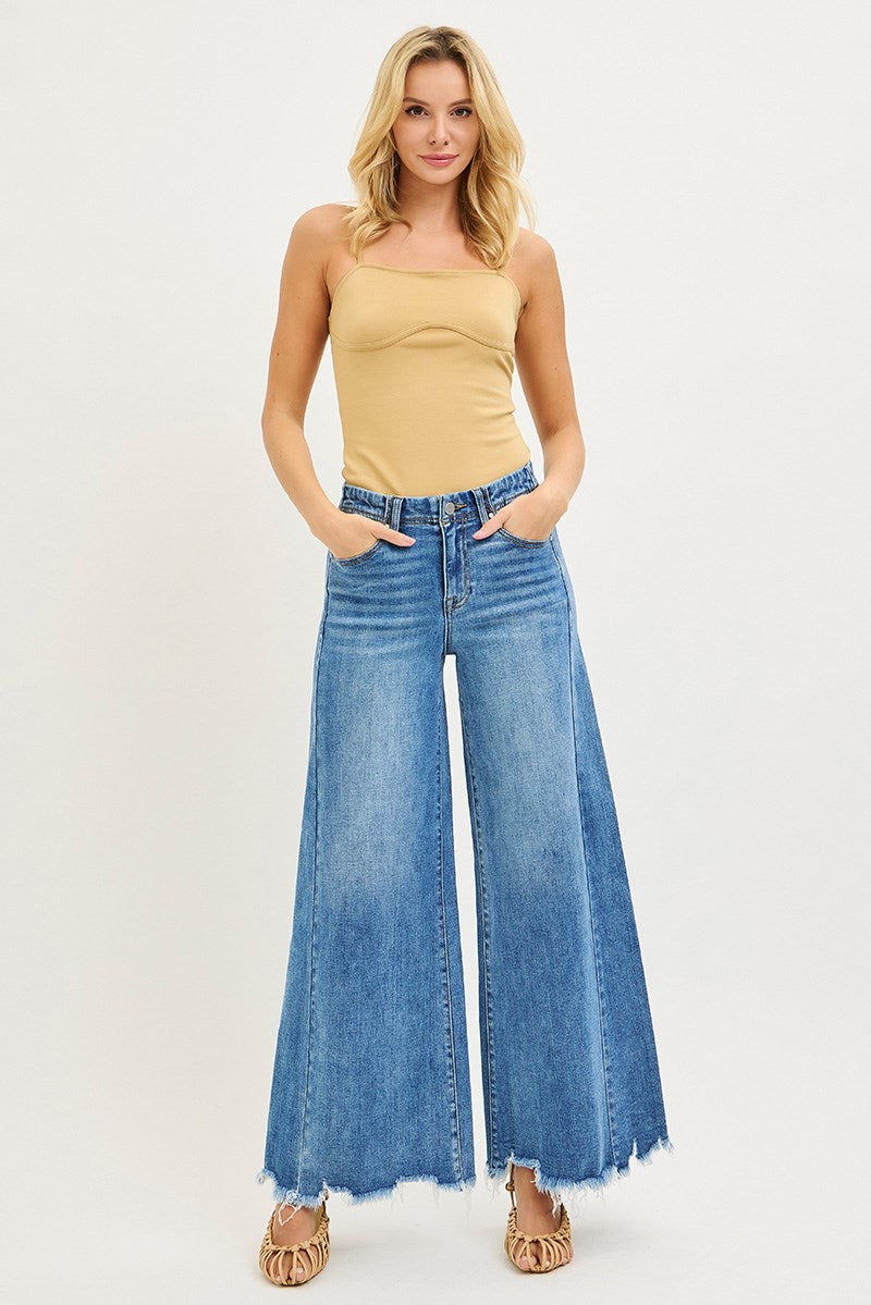 Risen Wide Ankle Jeans