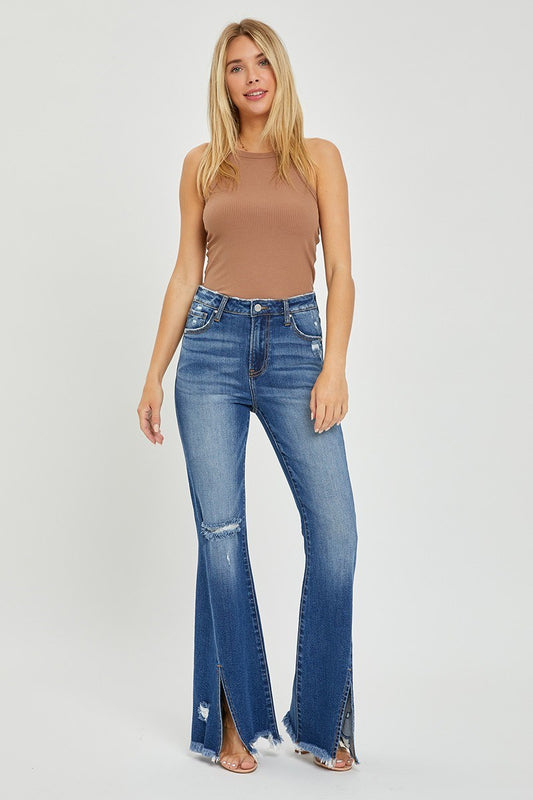 Risen Flare Slit Jeans